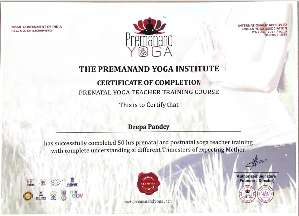 Yoga Certificate 1